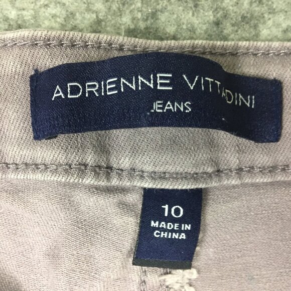 Adrienne Vittadini Jeans 10 30 Mid Rise Skinny Solid Dusty Purple Stretch Cotton - Picture 5 of 12